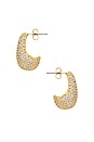 view 2 of 2 Odyssey Pave Earrings in Gold