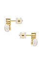 view 2 of 2 Bliss Stud Earrings in Gold & Pearl
