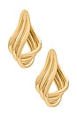 view 3 of 3 Lynx Earring in Gold