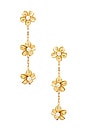 view 1 of 2 Flower Drop Earring in Gold & Pearl