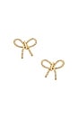 view 1 of 2 Petite Pave Bow Stud in Gold