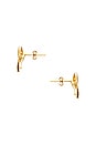 view 2 of 2 Petite Pave Bow Stud in Gold