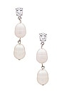 view 1 of 2 Leah Earring in Silver & Pearl