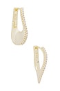 view 1 of 3 Surf Pave Earring in Gold