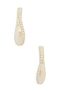 view 3 of 3 Surf Pave Earring in Gold