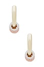 view 3 of 3 BOUCLES D'OREILLES GAIA PAVE in Gold