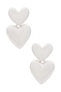 view 1 of 2 Double Heart Drop Earring in Silver