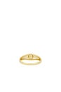 view 2 of 2 Solitaire Bold Ring in Gold