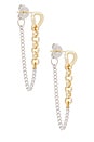 view 1 of 3 Gemini Chain Earring in Gold & Silver