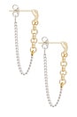 view 2 of 3 Gemini Chain Earring in Gold & Silver