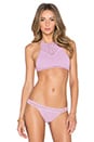 view 1 of 4 Crochet Halter Bikini Top in Lilac