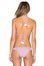 view 3 of 4 Crochet Halter Bikini Top in Lilac
