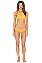 view 4 of 4 Crochet Halter Bikini Top in Marigold