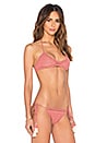 view 2 of 4 70's Halter Crochet Bikini Top in Rose