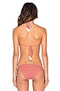view 3 of 4 70's Halter Crochet Bikini Top in Rose