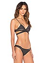 view 2 of 4 Wrap Triangle Bikini Top in Charcoal