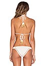 view 3 of 3 Crochet Halter Bikini Top in Natural