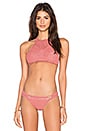 view 1 of 4 TOP BIKINI HALTER CROCHET in Rose