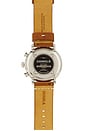 view 4 of 4 Runwell 2 Eye Chrono 47mm Watch Camel Leather Strap in White