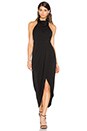 view 1 of 3 Monique Funnel Neck Backless Maxi Dress in Black