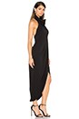 view 2 of 3 Monique Funnel Neck Backless Maxi Dress in Black