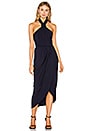 view 1 of 3 Knot Draped Dress in Navy