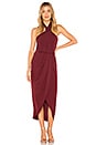 view 1 of 3 Knot Draped Dress in Burgundy