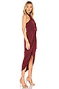 view 2 of 3 Knot Draped Dress in Burgundy