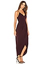 view 2 of 3 ROBE DRAPÉE COCKTAIL in Aubergine