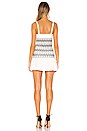 view 3 of 3 Santania Tie Front Shirred Mini Dress in Ivory