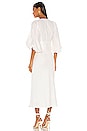 view 3 of 3 Savannah Tie Front Bias Midi Dress in White