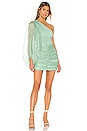 view 1 of 3 Desi One Shoulder Ruched Mini Dress in Spearmint