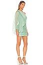 view 2 of 3 Desi One Shoulder Ruched Mini Dress in Spearmint