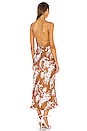 view 3 of 3 Westcott Ruched Backless Slip Dress in Tan & Multi