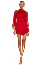 view 1 of 4 Clemence Long Sleeve Mini Dress in Scarlett