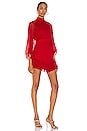 view 2 of 4 Clemence Long Sleeve Mini Dress in Scarlett