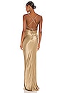 view 3 of 3 Sophia Backless Ruched Maxi Dress in Walnut