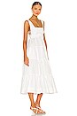 view 2 of 3 Blanca Lace Up Tiered Midi Dress in Ivory