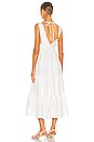 view 3 of 3 Blanca Lace Up Tiered Midi Dress in Ivory
