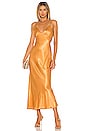 view 1 of 3 Gala Backless Midi Dress in Golden Oak