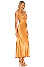view 2 of 3 Gala Backless Midi Dress in Golden Oak