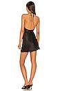 view 3 of 4 Giselle Ruched Halter Mini Dress in Black