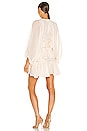 view 3 of 4 Charlotte Plunged Draped Mini Dress in Ecru