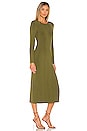view 3 of 3 Lyon Long Sleeve Backless Midi Dress in Olive