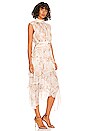 view 2 of 3 Nina Sleeveless Ruched Midi Dress in Blush Multi