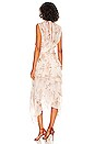 view 3 of 3 Nina Sleeveless Ruched Midi Dress in Blush Multi