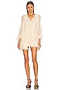 view 1 of 3 Iris Balloon Sleeve Frill Mini Dress in Cream