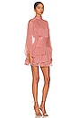 view 3 of 4 Olympia Long Sleeve Ruched Mini Dress in Antique Rose