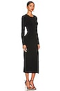 view 3 of 3 Lyon Long Sleeve Backless Midi Dress in Black