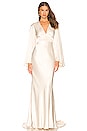view 2 of 4 La Lune Circle Sleeve Backless Maxi Dress in Cream